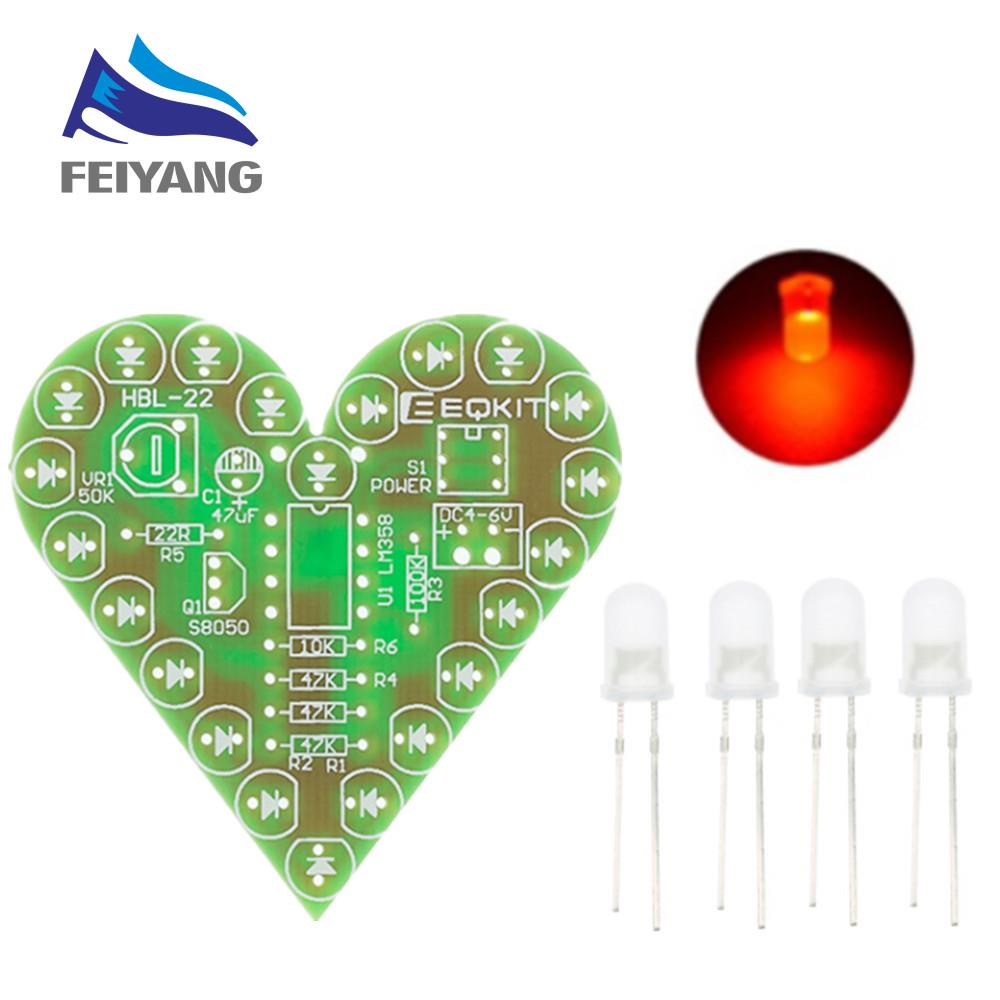 Bộ đèn led hình trái tim màu đỏ/ trắng/ xanh lá/ xanh lam độc đáo sáng tạo DIY