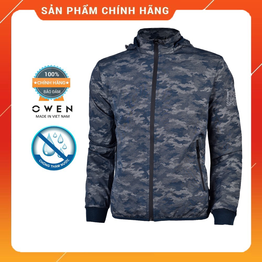 Sale SALE 10.10 SALE Sale . OWEN - Áo khoác gió nam 2 lớp màu xanh rằn ri JK 81123 Cực Đẹp .1 . Đẹp . ✔️ . . ! . . :