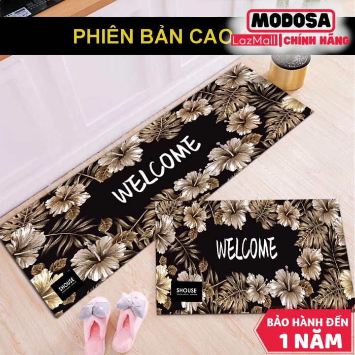 Thảm Vouller Chùi Chân Lau Dậm Chân Nhà Bếp Tbs Shouse Đế Cao Su Chống Trơn Trượt Siêu Thấm Hút Nước 3D Sang Trọng