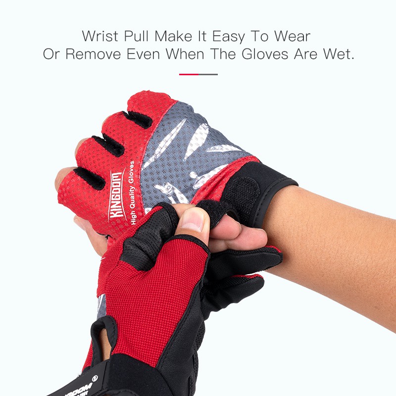 KINGDOM Găng Tay Câu Cá 3 Ngón Thoáng Khí Chống Trượt