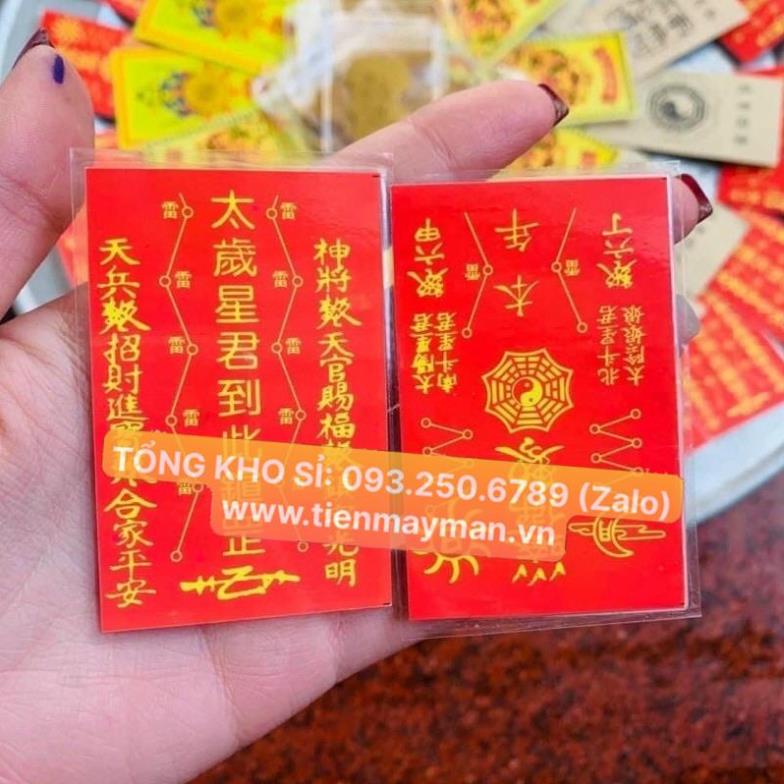 THẺ THÁI TUẾ ĐỎ ÉP PLASTIC , TIỆN ĐỂ TRONG BÓP VÍ