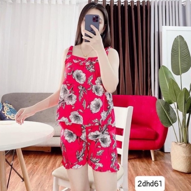 Đồ bộ hai dây đũi lạnh mặc nhà, Siêu Xinh, Sang Chảnh, Mát Mẻ, Quần đùi | BigBuy360 - bigbuy360.vn