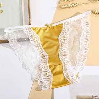 Quần lót lụa satin phối ren gợi cảm 2312