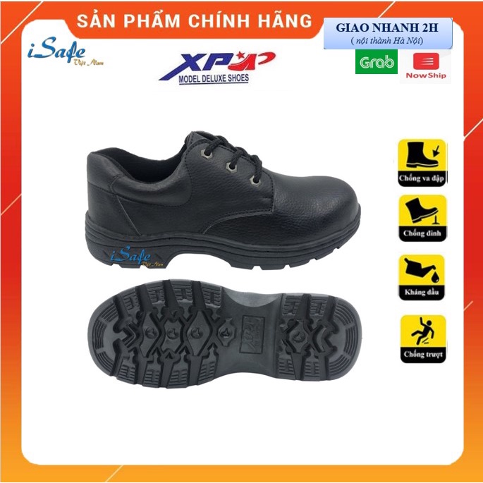 Giày bảo hộ lao động chống đinh, chống va đập, chống dầu XP. Giày da bảo hộ cho công nhân, hàng Việt Nam chất lượng cao