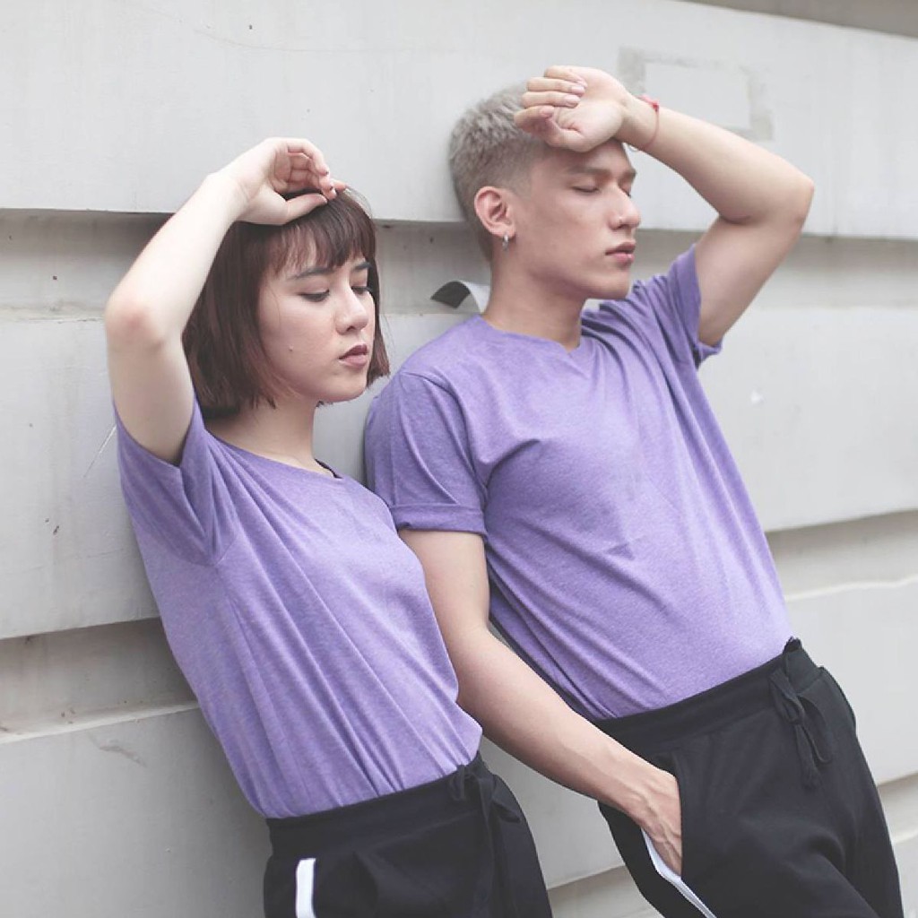 Áo thun trơn Nam Nữ AZ Cotton Thái - Form rộng - Mềm mịn Thoáng mát