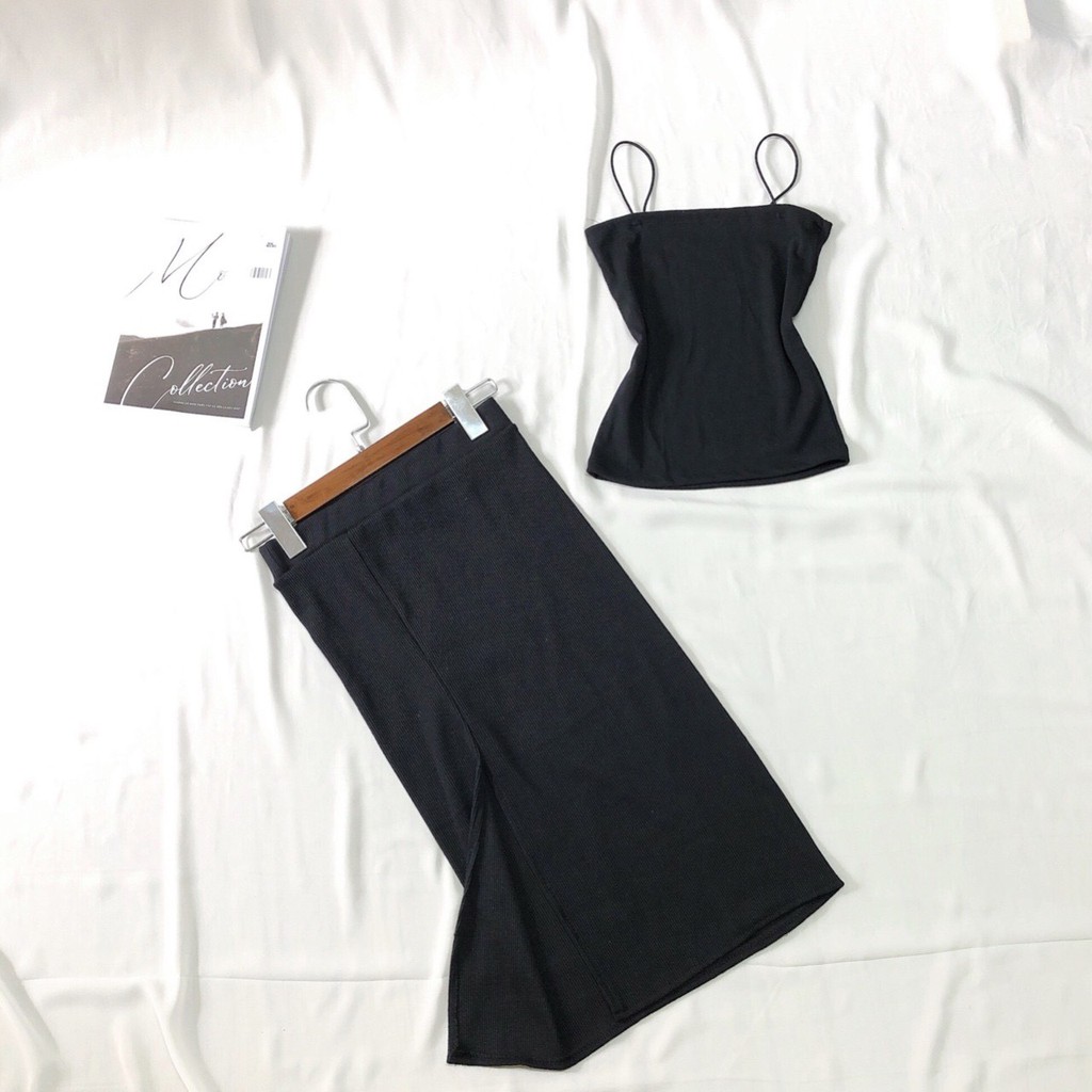 Chân váy thun bozip xẻ tà xinh siểu hot hit | BigBuy360 - bigbuy360.vn