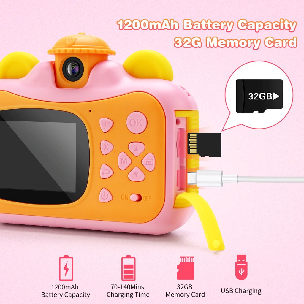 Máy Ảnh Đồ Chơi Cho Trẻ Em 1080P HD 32GB Thẻ