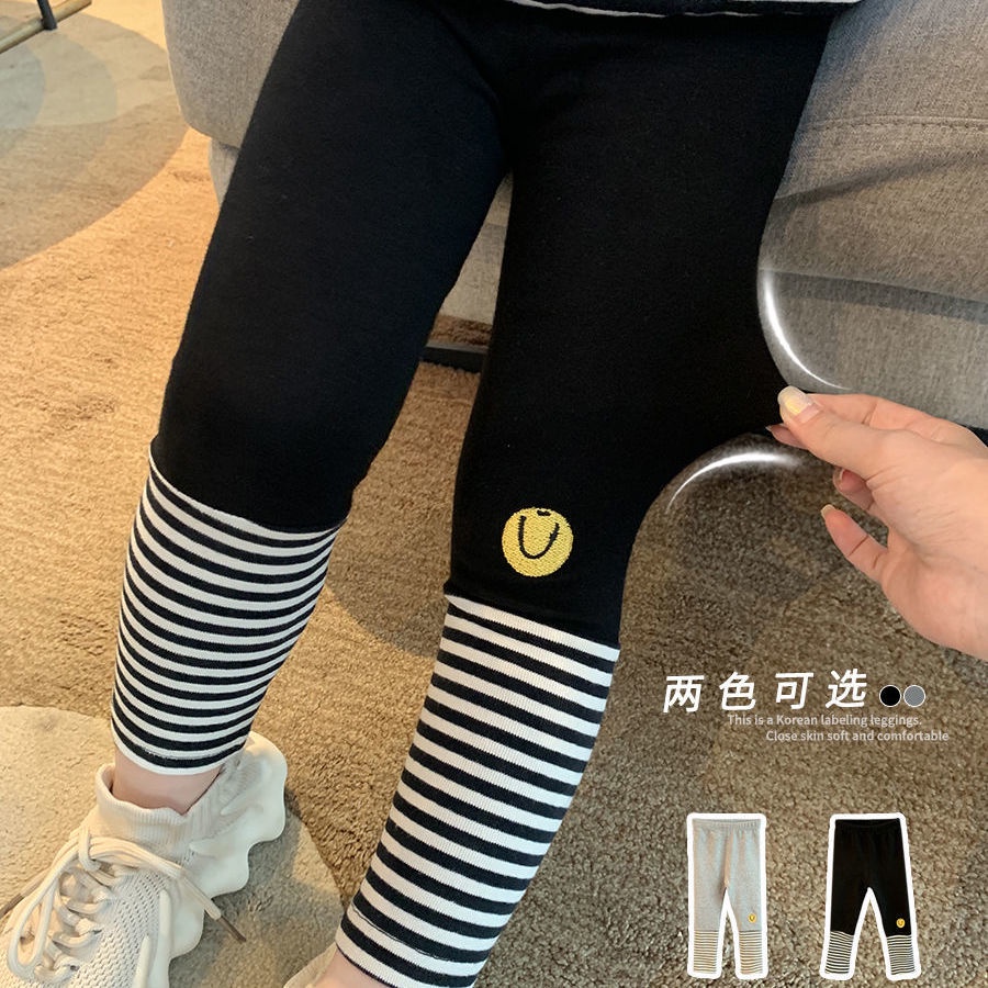 Bộ Đồ Cotton Nguyên Chất Họa Tiết Kẻ Sọc Thời Trang Mùa Thu Hàn Quốc Mới Cho Bé Gái