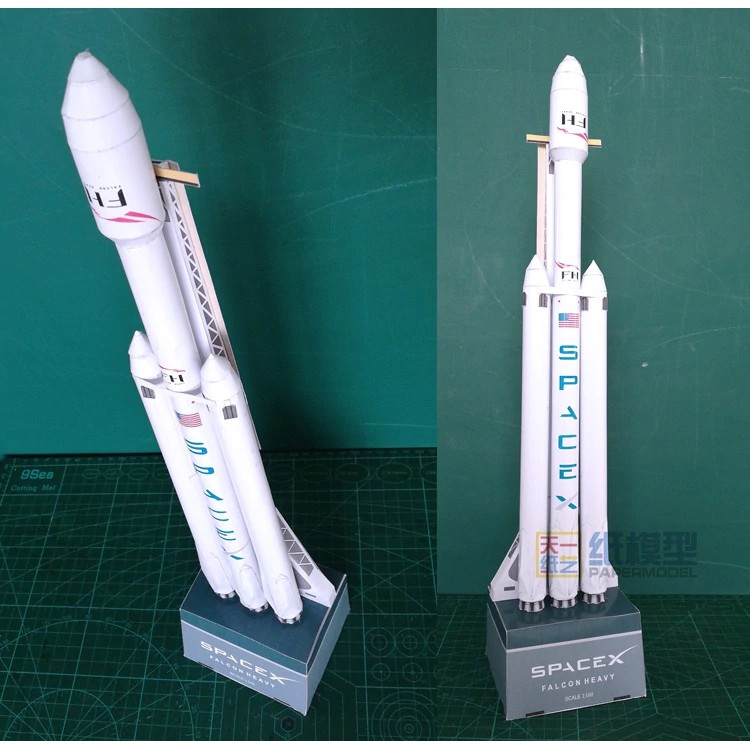 Ghép hình mô hình giấy SpaceX Falcon 9 3D  - Paper Craft 1/300