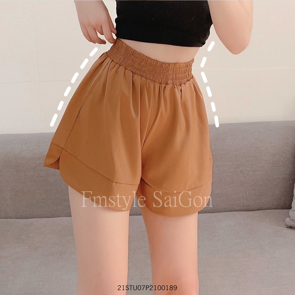 Quần short ống rộng gập gấu xẻ ullzang thời trang Fmstle Saigon 21STU07P21001
