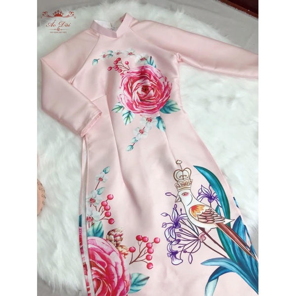 Áo dài cách tân tapta hoa hồng áo dài cách tân thiết kế đẹp nhẹ nhàng áo dài tết xinh có bigsize
