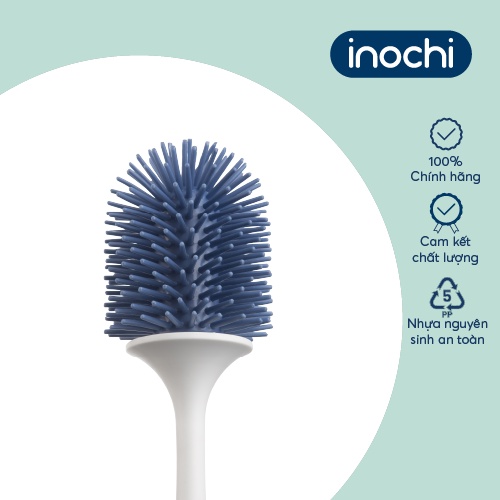 Chổi cọ toilet đầu silicone Inochi - Kirei MàuTrắng xanh/Trắng xám