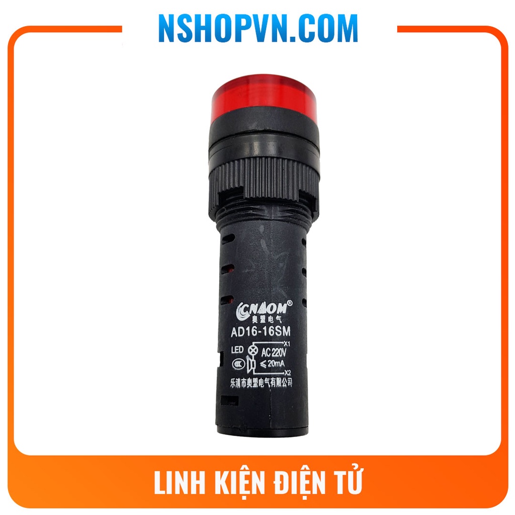 Đèn báo có còi AD16 - 16SM màu đỏ 12V, 24V, 220V