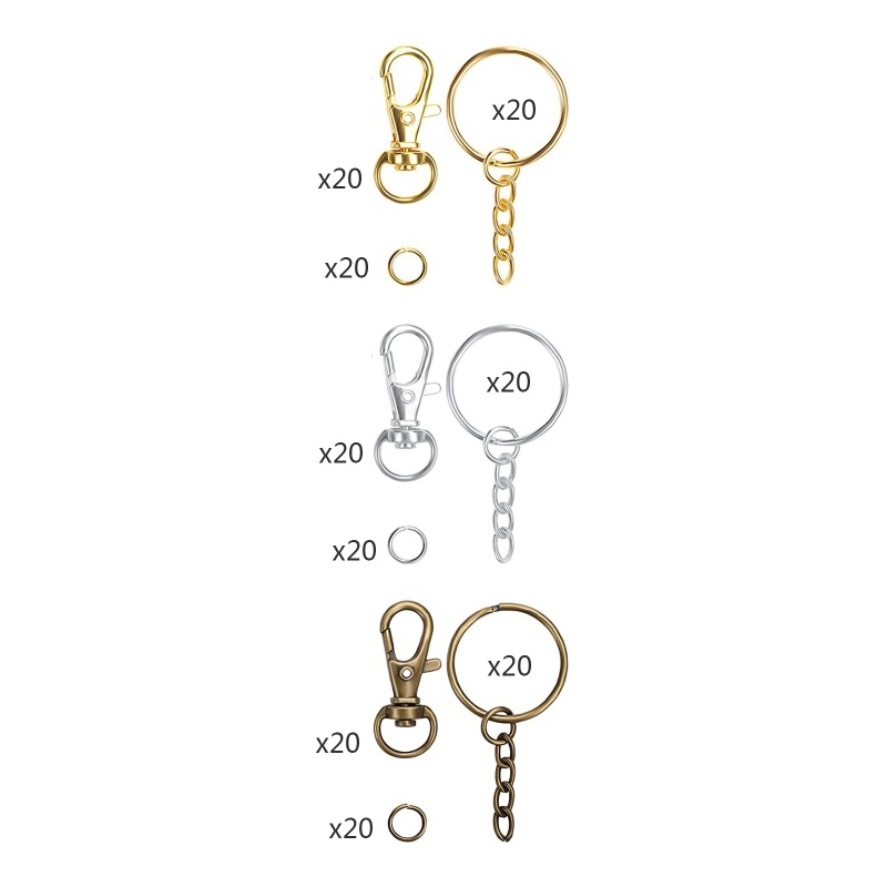 Set 180 Móc Nối Tôm Hùm Bằng Hợp Kim Cỡ Lớn Tiện Dụng