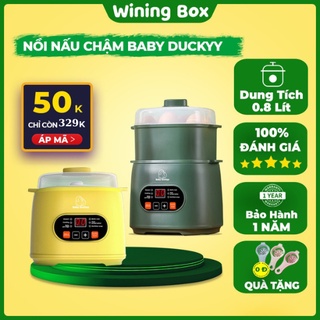 Nồi Nấu Cháo Chậm [BABY DUCKYY] Cho Bé Chính Hãng Kèm Lồng Hấp KALI 001 0.8L BH 12 Tháng 2024 Winingbox