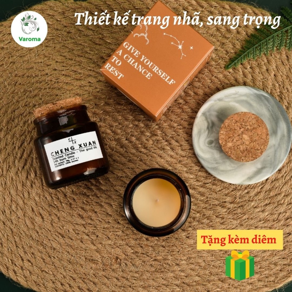 Nến Thơm Phòng Chengxuan Thiết Kế Cao Cấp Không Khói Thư Giãn Tinh Dầu Thiên Nhiên Sáp Đậu Nành An Toàn NEN22