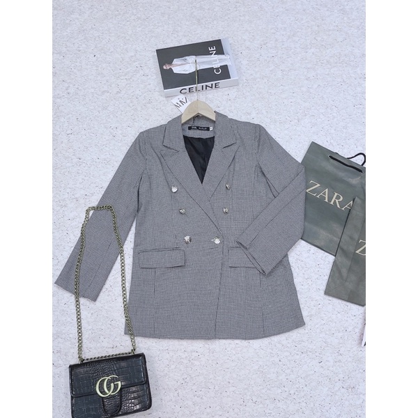 [FREESHIP - HÀNG LOẠI 1] ÁO VEST KẺ HAI LỚP CÚC ĐỒNG DARA SIÊU HOT