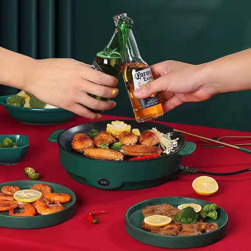Chảo nướng điện, bếp nướng điện đa năng size 26cm siêu chống dính
