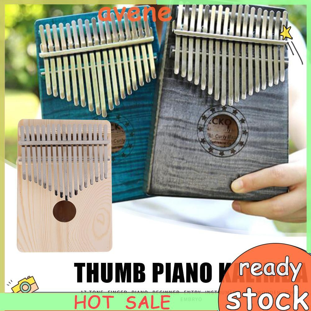 17 Key Kalimba Thumb Finger Piano Wooden Musical Instruments for Beginners