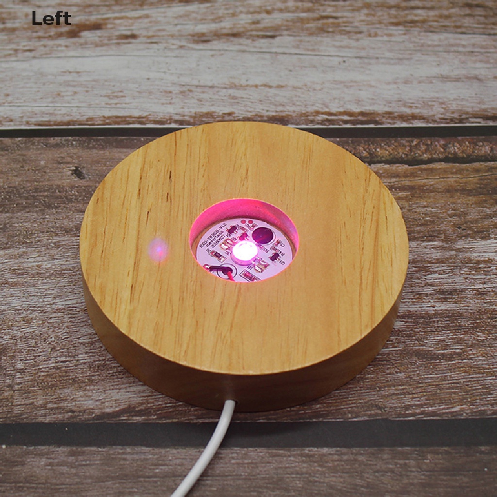 Giá Đỡ Trưng Bày Quả Cầu Thủy Tinh / Đèn LED 3D Bằng Gỗ
