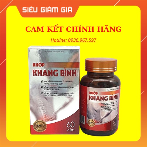 KHỚP KHANG BÌNH - hỗ trợ tăng khả năng phục hồi khớp và hỗ trợ làm giảm nguy cơ thoái hóa khớp