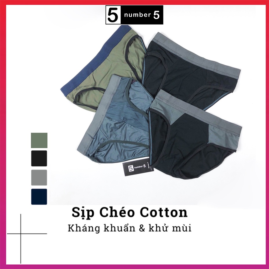 Quần Sịp Nam Tam Giác Cao Cấp, Sợi Cotton Mềm Mịn Co Giãn 4 Chiều, Thoáng Mát Cả Ngày