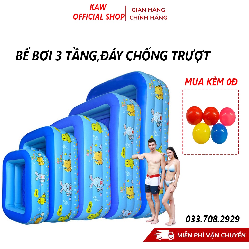 Bể bơi phao, bể bơi giá rẻ, hồ bơi 3 tầng cho bé,hồ bơi mini siêu dày, chống trượt,bảo hành 1 đổi 1 toàn quốc