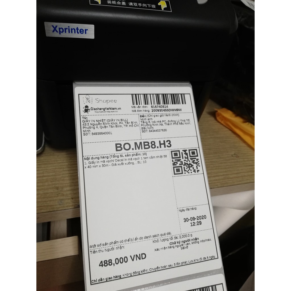 [CÓ VIDEO] Máy In Đơn Hàng, In Tem, In Vận Đơn TMĐT khổ 110mm Xprinter XP420B