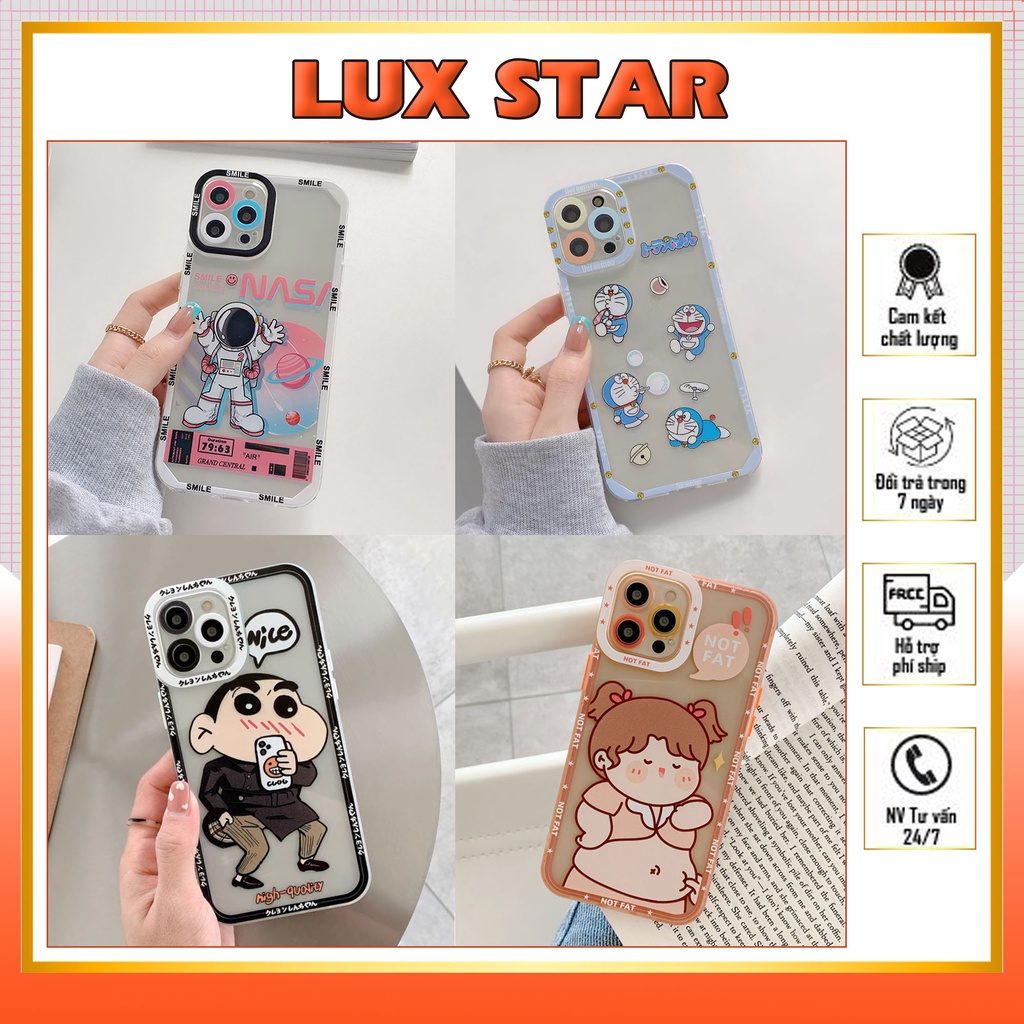Ốp Lưng Iphone Vuông Viền Nổi Bảo Vệ Camera Not Fat,Cu Tí 6/6plus/6s/6splus/7/7plus/8/8plus/x/xr/xs/11/12/pro/max/promax