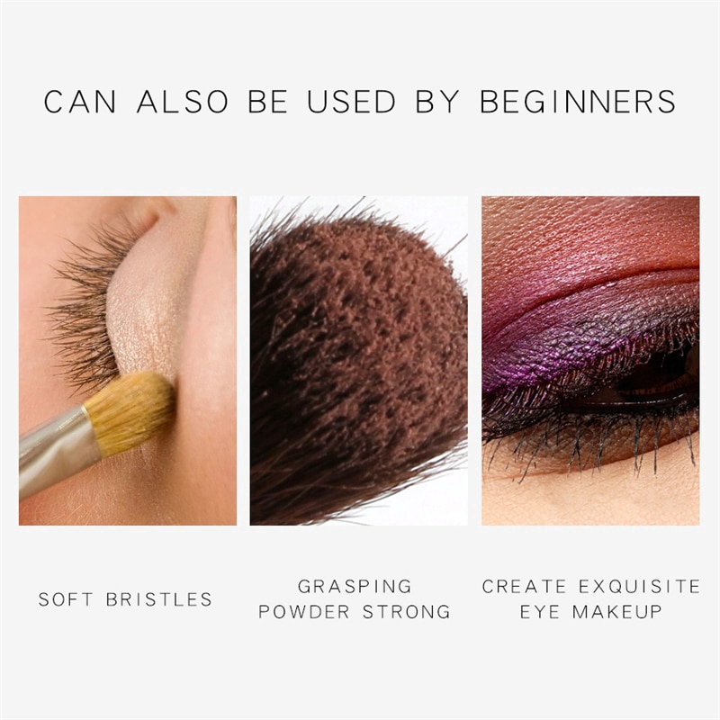 [Hàng mới về] Cọ trang điểm hai đầu tay cầm bằng gỗ sử dụng cho trang điểm mắt