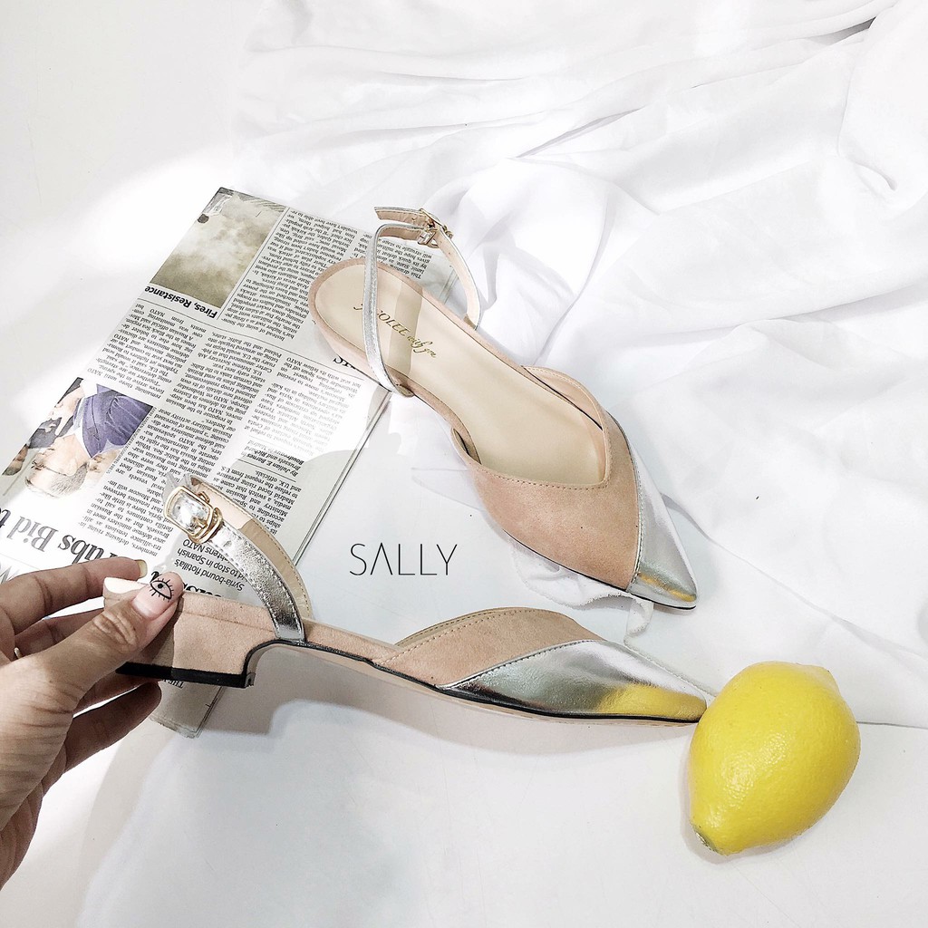 SANDAL BÍT MŨI VIỀN BẠC