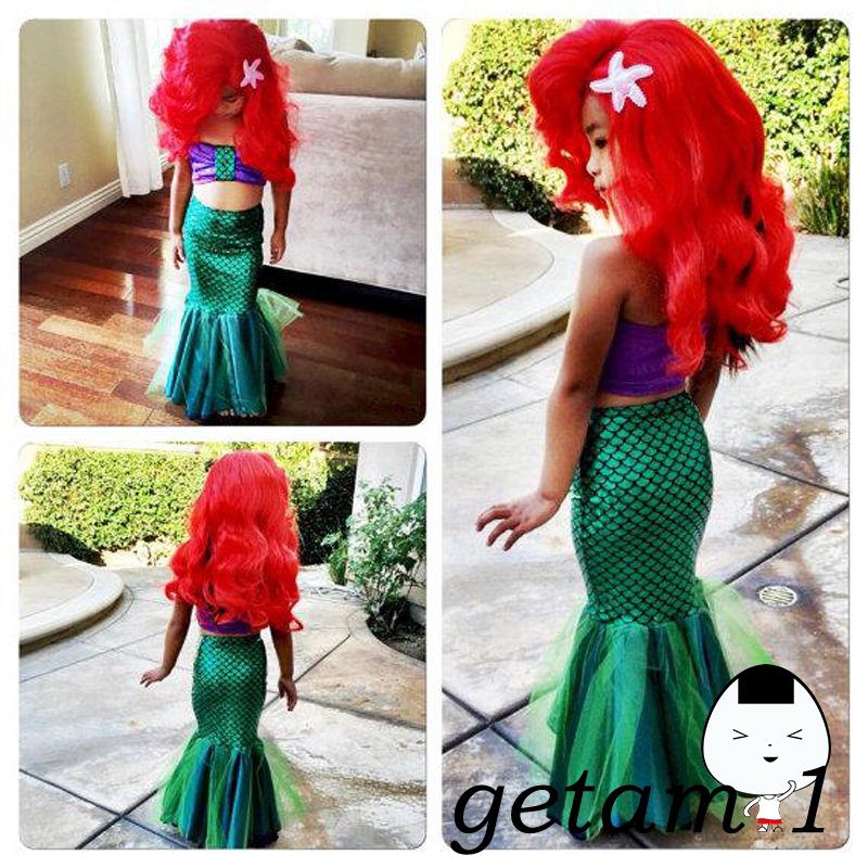 Bộ đồ bơi hai mảnh hóa trang nàng tiên cá cho bé gái