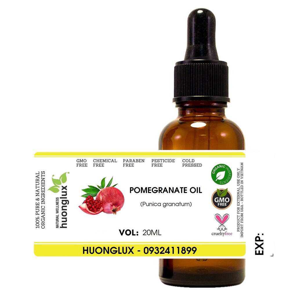 Organic dầu hạt lựu Pomegranate seed oil hữu cơ nguyên chất