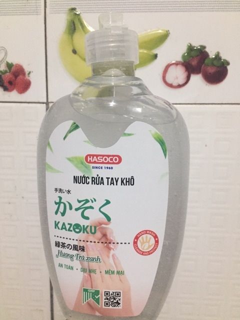 Nước rửa tay khô Hasuco Kazoku,hương trà xanh loại 500ml xuất Nhật dạng gel hương trà xanh,bạc hà Hasaco | BigBuy360 - bigbuy360.vn