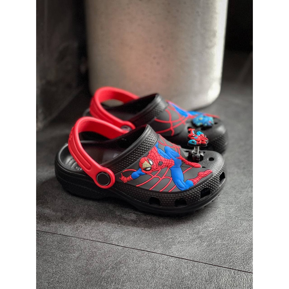 Giày Cross Trẻ Em Spiderman Classic 2 Chính Hãng Size 24 Đến 35 - Tặng 4 Jibbizt - Sấu Vui Vẻ