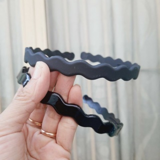 (sale trầy)Bờm cài tóc bản dợn đen bóng/đen nhám (bản 1cm)