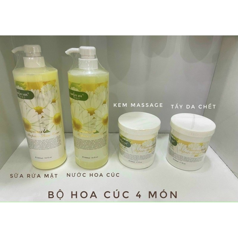 Bộ chăm sóc da hoa cúc chuyên dùng cho spa cao cấp