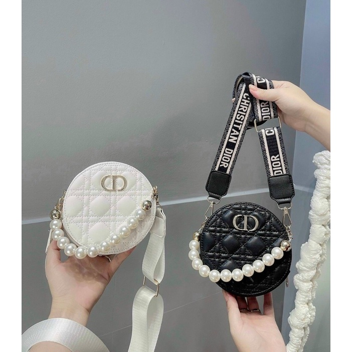Túi xách nữ cốp tròn Di Or phối quai ngọc🚛Freeship🚛