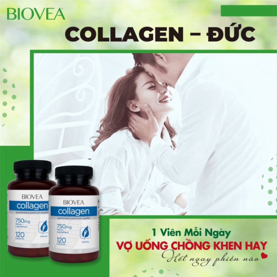 Viên Uống Đẹp Da 🌸Hàng Đức🌸 Viên Uống Biovea Collagen 750mg 120 viên, Đẹp Da, Bổ Sụn Khớp, Cải Thiện Sinh Lý