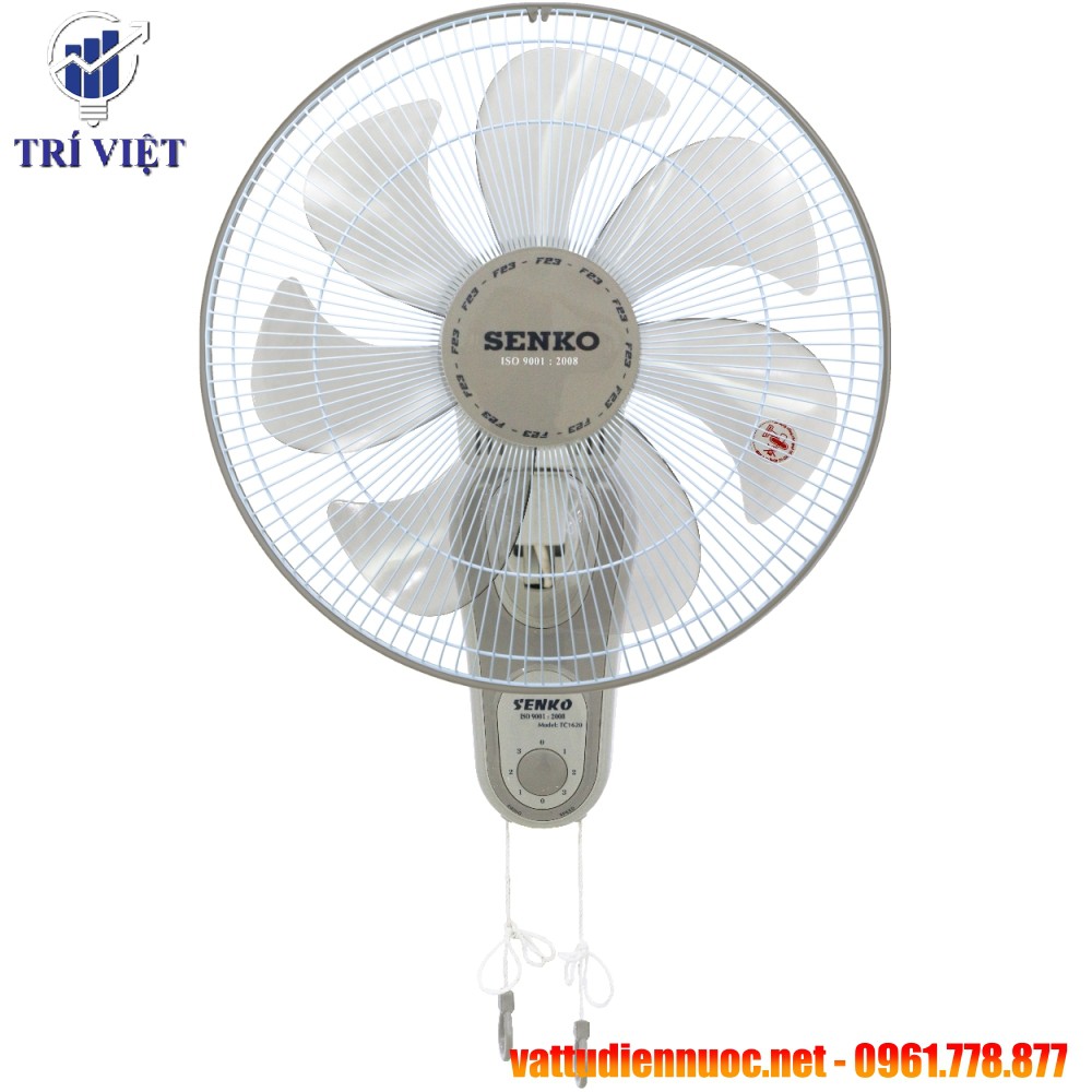 [FREESHIP] Quạt treo tường Senko TC1620 (65W) chính hãng - Bảo hành 2 năm - 7 cánh quạt siêu mát, độ ồn thấp