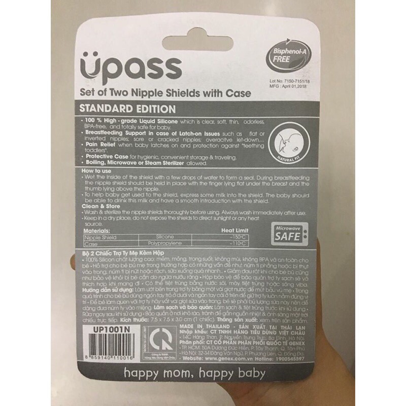 Hộp 2 trợ ti Upass Thái Lan