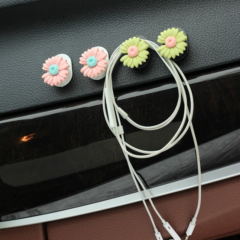 Giá Đỡ Móc Treo Chìa Khóa / Túi Xách Bằng Nhựa Tự Dính Thông Dụng Cho Xe Hơi