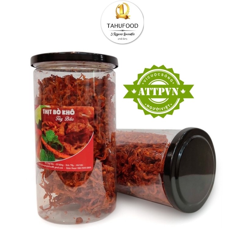 Bò Khô Sợi - Khô Bò Xé Sợi 330g Hương Vị Tây Bắc Chất Lượng Hảo Hạng - TAHUFOOD