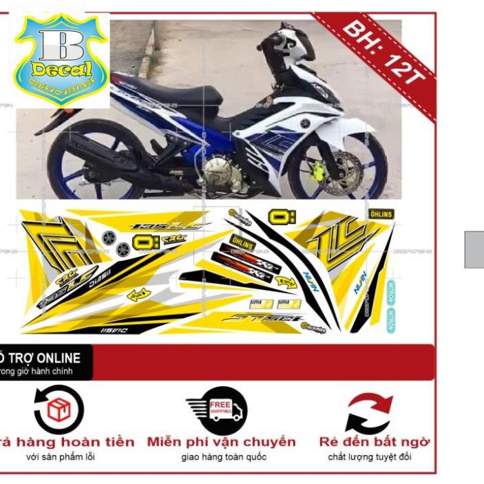 ( Quí khách vui lòng mang ra tiệm cho thợ dán ) Tem EX 2011 LC DÁN XE TRẮNG [Bi Decal]