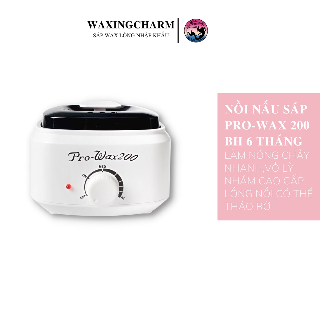 Combo Máy Nấu Sáp Prowax200 100gr Sáp Wax Lông Nóng Dành Cho Nách, Body, Bikini và 50ml Mỡ Trăn Giúp Triệt Lông