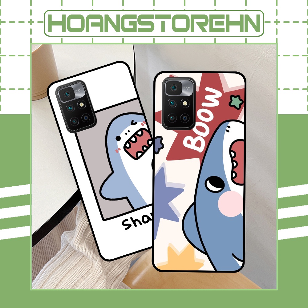 Ốp Xiaomi Redmi 10 in hình cá mập, khủng long dễ thương, cute (T01 - T06)