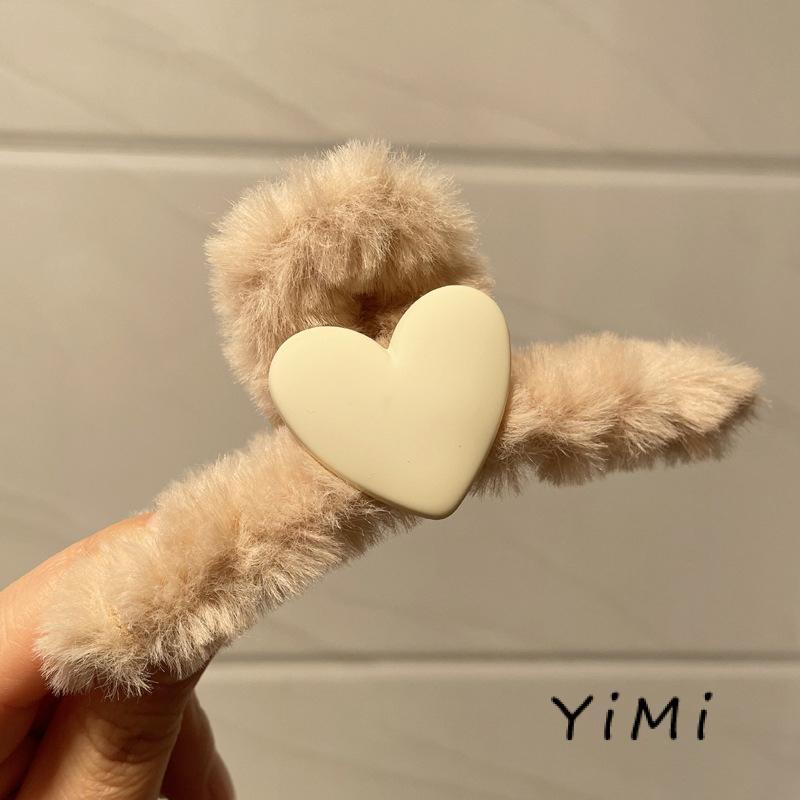 Kẹp Tóc Hình Cá Mập Hoạt Hình Bằng Vải Len Nỉ Kích Thước Lớn Thời Trang Thu Đông Cho Nữ