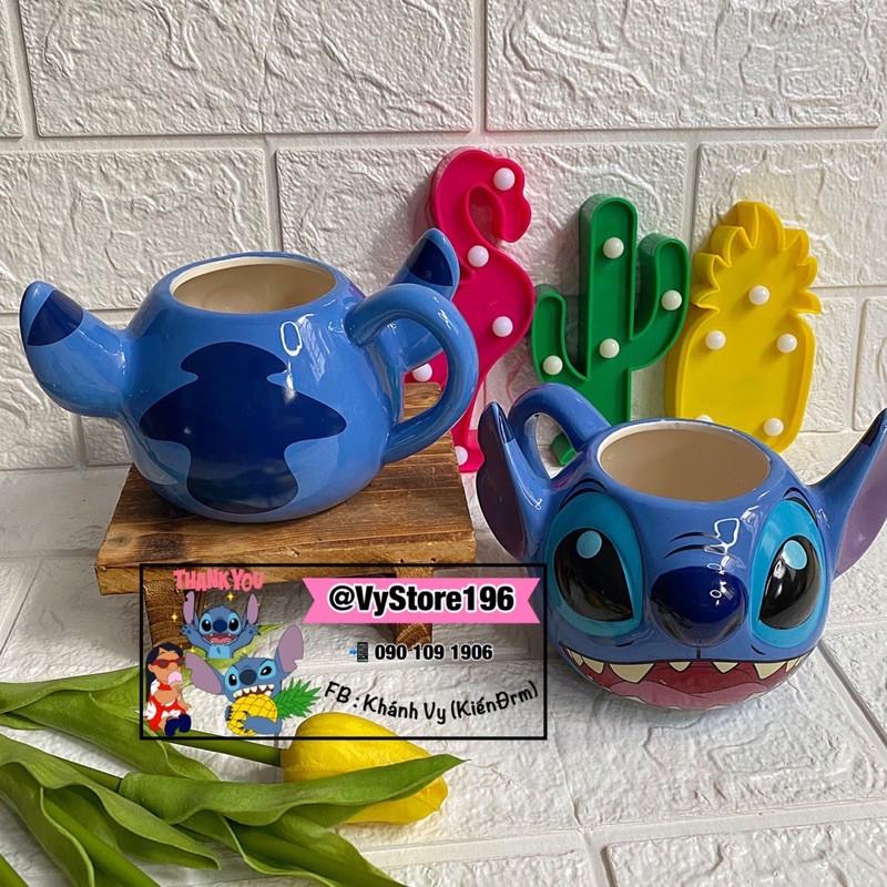 LY SỨ STITCH CAO CẤP XỊN ĐẸP - CỐC SỨ HOẠT HÌNH DISNEY