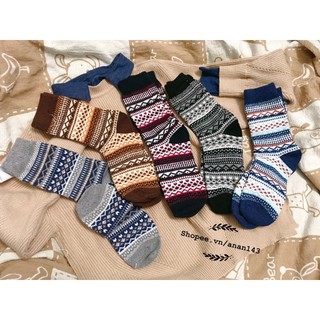Set 5  đôi tất thổ cẩm tất nam tất nữ