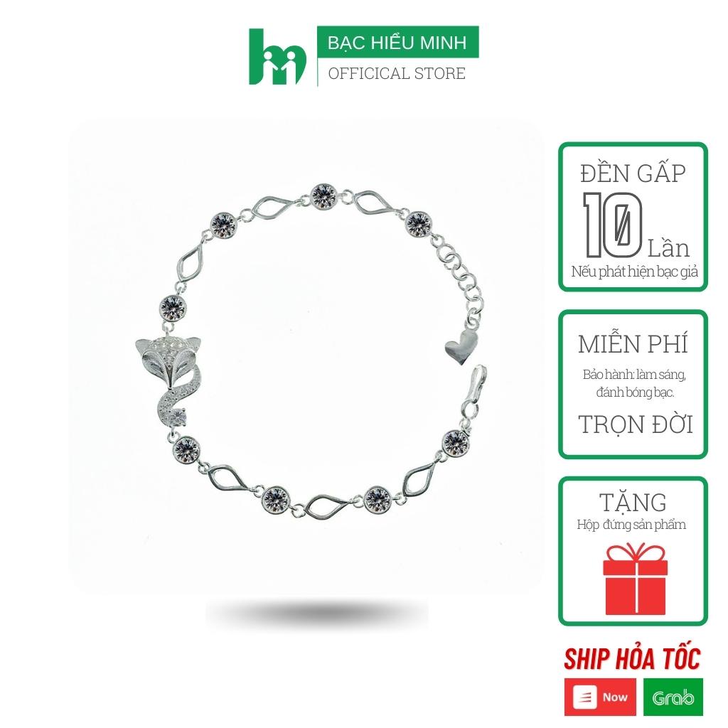 Vòng Tay Nữ Bạc 925 Hồ Ly - Cáo Xinh Đính Đá BẠC HIỂU MINH LTU545